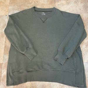 Sage Green Aerie XS oversized sweater with slits on the side